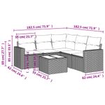 Casa si Gradina - Gradina si terasa - Mobilier exterior - Seturi mobila gradina - Set canapele de gradina cu perne, 6 piese, maro, poliratan - Infinity.ro