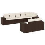 Casa si Gradina - Gradina si terasa - Mobilier exterior - Seturi mobila gradina - Set canapele de gradina cu perne, 8 piese, maro, poliratan - Infinity.ro