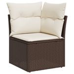 Casa si Gradina - Gradina si terasa - Mobilier exterior - Canapele si fotolii gradina - Set canapele de gradina cu perne, 10 piese, maro, poliratan - Infinity.ro