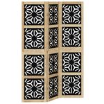 Casa si Gradina - Decoratiuni - Pereti despartitori si paravane - Paravan de camera, 3 panouri, maro/negru, lemn masiv paulownia, mărime 40x160 cm - Infinity.ro