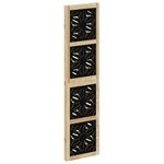 Casa si Gradina - Decoratiuni - Pereti despartitori si paravane - Paravan de camera, 3 panouri, maro/negru, lemn masiv paulownia, mărime 40x160 cm - Infinity.ro