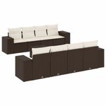 Casa si Gradina - Gradina si terasa - Mobilier exterior - Canapele si fotolii gradina - Set canapele de gradina cu perne, 9 piese, maro, poliratan - Infinity.ro