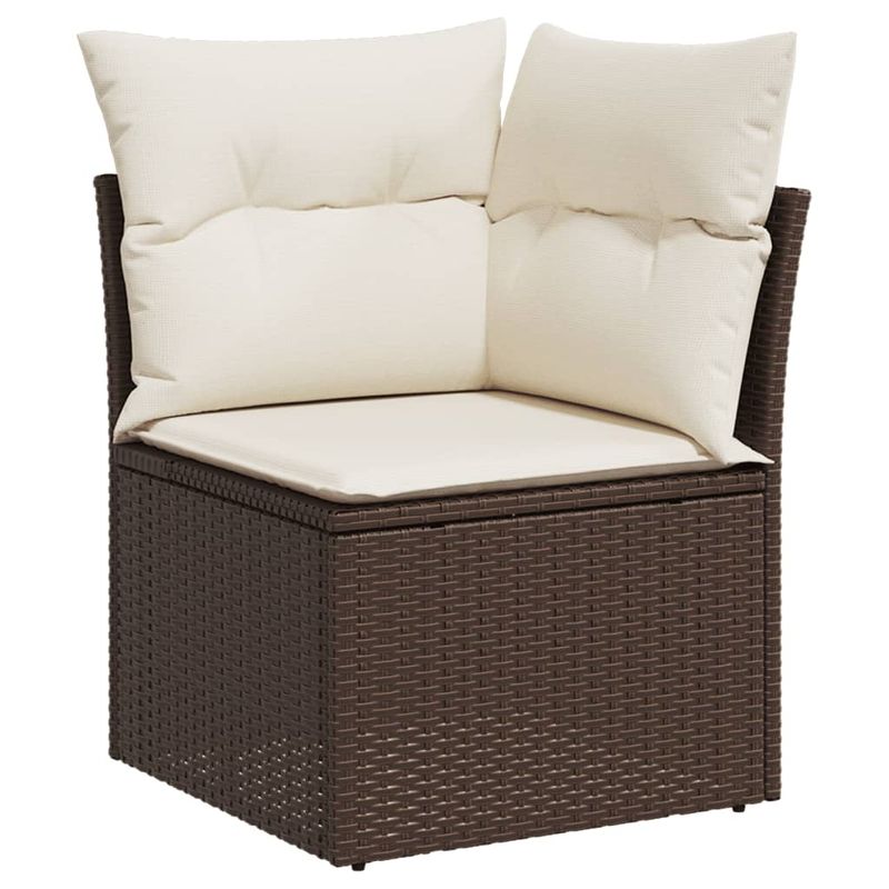 Casa si Gradina - Gradina si terasa - Mobilier exterior - Seturi mobila gradina - Set canapele de gradina cu perne, 7 piese, maro, poliratan - Infinity.ro