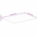 Casa si Gradina - Constructii - Lemn constructii - Placi lemn - Blat de masa, 90x70x1,5 cm, dreptunghiular, lemn masiv reciclat - Infinity.ro