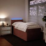 Casa si Gradina - Mobilier - Paturi si accesorii - Paturi - Pat box spring cu saltea, roz, 80x200 cm, catifea - Infinity.ro
