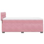 Casa si Gradina - Mobilier - Paturi si accesorii - Paturi - Pat box spring cu saltea, roz, 80x200 cm, catifea - Infinity.ro
