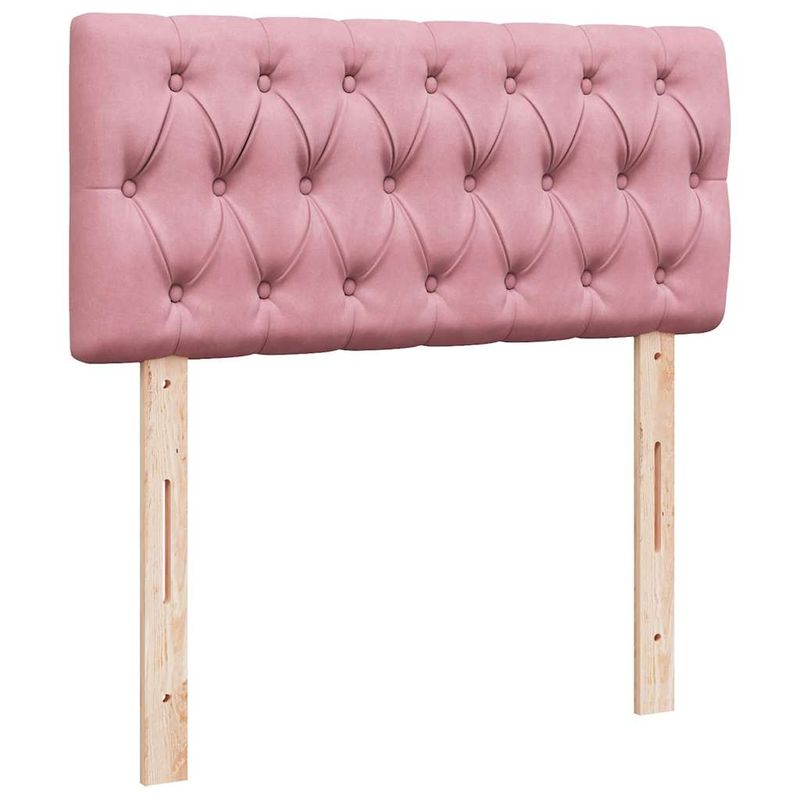 Casa si Gradina - Mobilier - Paturi si accesorii - Paturi - Pat box spring cu saltea, roz, 80x200 cm, catifea - Infinity.ro