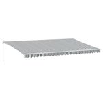 Casa si Gradina - Gradina si terasa - Umbrele si pavilioane - Umbrele - Copertina retractabila manual, antracit/alb, 600x300 cm - Infinity.ro