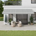 Casa si Gradina - Gradina si terasa - Umbrele si pavilioane - Umbrele - Copertina retractabila manual, antracit/alb, 600x300 cm - Infinity.ro