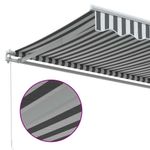 Casa si Gradina - Gradina si terasa - Umbrele si pavilioane - Umbrele - Copertina retractabila manual, antracit/alb, 600x300 cm - Infinity.ro