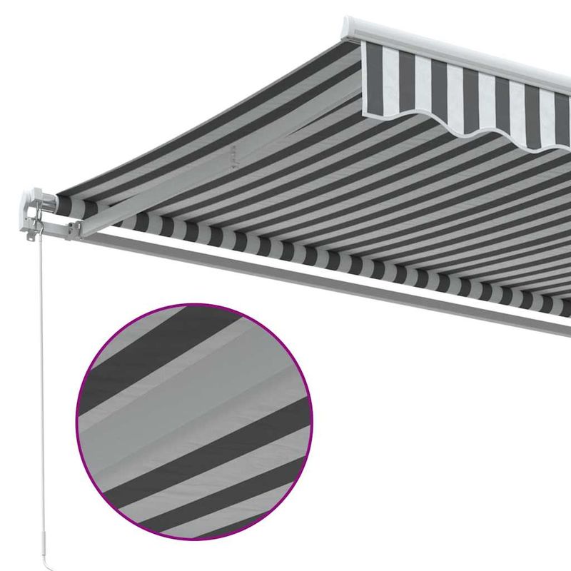 Casa si Gradina - Gradina si terasa - Umbrele si pavilioane - Umbrele - Copertina retractabila manual, antracit/alb, 600x300 cm - Infinity.ro