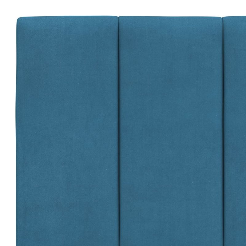Casa si Gradina - Mobilier - Paturi si accesorii - Paturi - Pat cu saltea, albastru, 200x200 cm, catifea - Infinity.ro