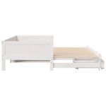 Casa si Gradina - Mobilier - Paturi si accesorii - Paturi - Pat de zi cu extensie si sertare fara saltea, alb, 90x190 cm - Infinity.ro