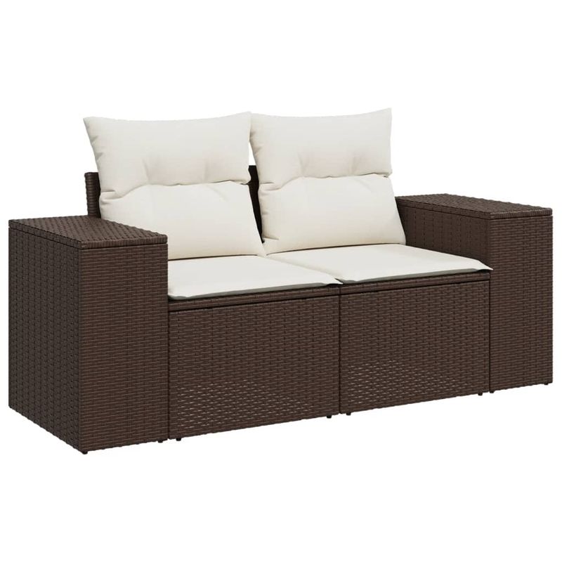 Casa si Gradina - Gradina si terasa - Mobilier exterior - Seturi mobila gradina - Set canapele de gradina cu perne, 11 piese, maro, poliratan - Infinity.ro
