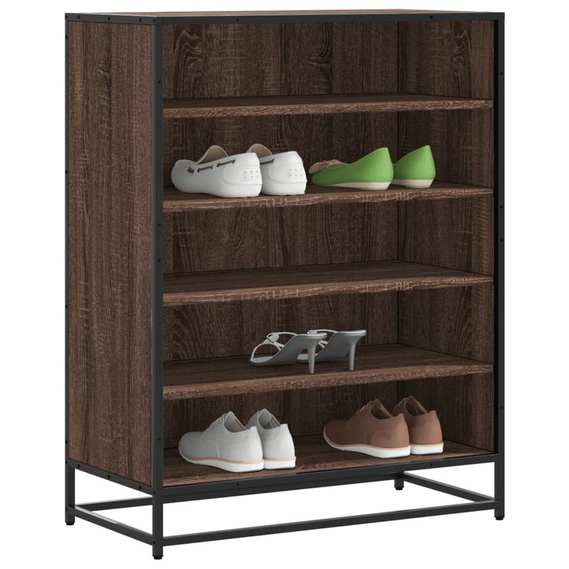 Casa si Gradina - Mobilier - Organizare si depozitare - Organizator incaltaminte - Pantofar, stejar maro, 75x38x97,5 cm, lemn prelucrat/metal - Infinity.ro