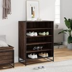 Casa si Gradina - Mobilier - Organizare si depozitare - Organizator incaltaminte - Pantofar, stejar maro, 75x38x97,5 cm, lemn prelucrat/metal - Infinity.ro