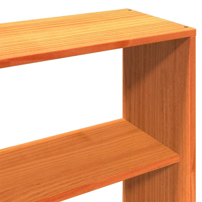 Casa si Gradina - Mobilier - Paturi si accesorii - Paturi - Pat cu biblioteca fara saltea maro 200x200 cm lemn masiv de pin - Infinity.ro