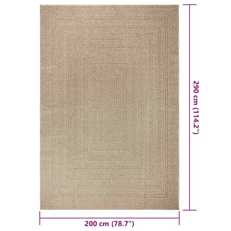 Casa si Gradina - Textile si covoare - Covoare - Covoare casa - Covor ZIZUR aspect iută 200x290 cm pentru interior și exterior, model dreptunghiular - Infinity.ro