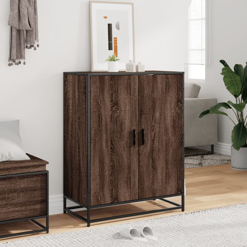 Casa si Gradina - Mobilier - Organizare si depozitare - Organizator incaltaminte - Pantofar, stejar maro, 75x38x97,5 cm, lemn prelucrat/metal - Infinity.ro