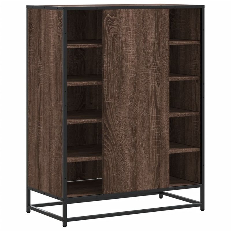 Casa si Gradina - Mobilier - Organizare si depozitare - Organizator incaltaminte - Pantofar, stejar maro, 75x38x97,5 cm, lemn prelucrat/metal - Infinity.ro