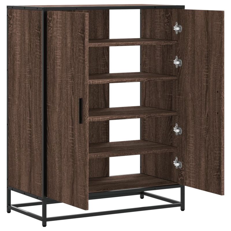 Casa si Gradina - Mobilier - Organizare si depozitare - Organizator incaltaminte - Pantofar, stejar maro, 75x38x97,5 cm, lemn prelucrat/metal - Infinity.ro
