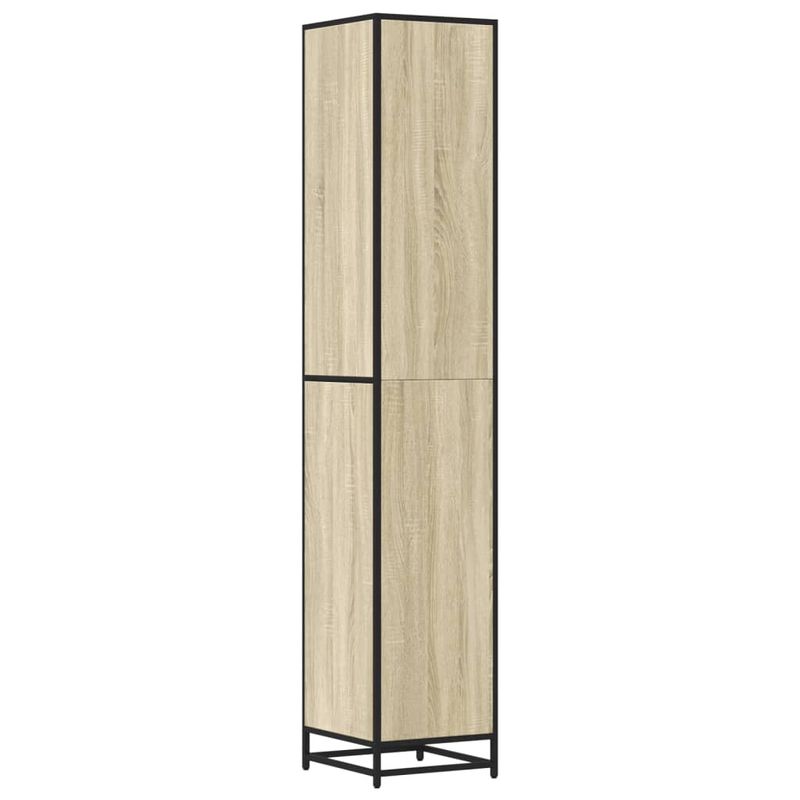 Casa si Gradina - Mobilier - Mobilier baie - Comode baie - Dulap baie stejar sonoma 35x37,5x188,5 cm lemn prelucrat/metal - Infinity.ro