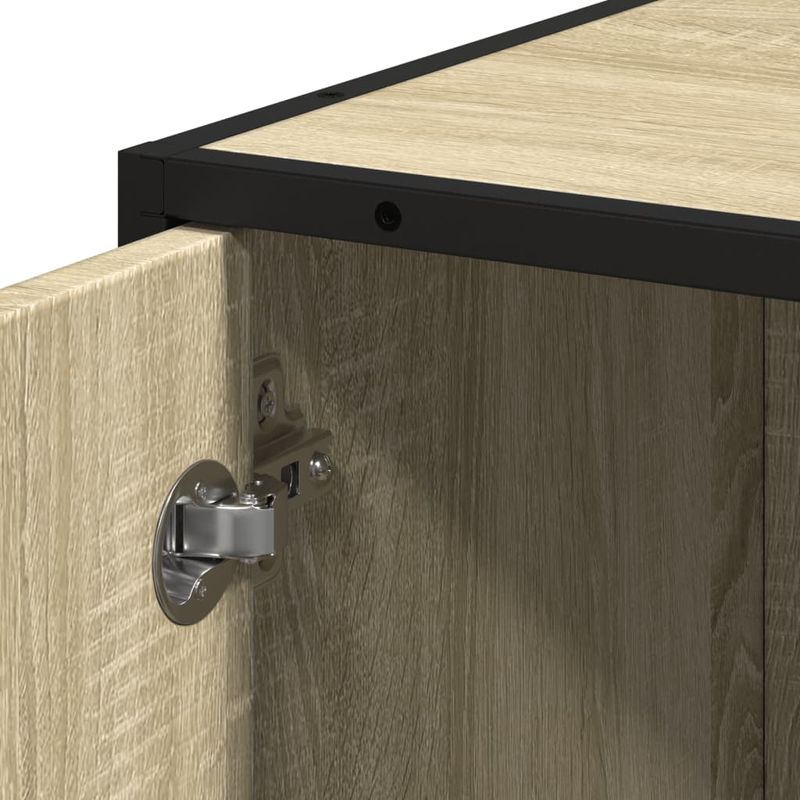 Casa si Gradina - Mobilier - Mobilier baie - Comode baie - Dulap baie stejar sonoma 35x37,5x188,5 cm lemn prelucrat/metal - Infinity.ro
