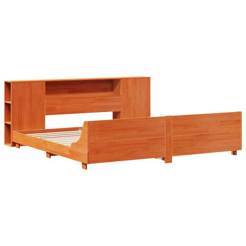 Casa si Gradina - Mobilier - Paturi si accesorii - Paturi - Cadru de pat fara saltea, maro ceruit 180x200 cm lemn masiv pin - Infinity.ro