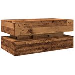 Casa si Gradina - Mobilier - Mese si birouri - Masute de cafea - Masuta de cafea cu lumini LED, lemn vechi, 90x50x40 cm - Infinity.ro