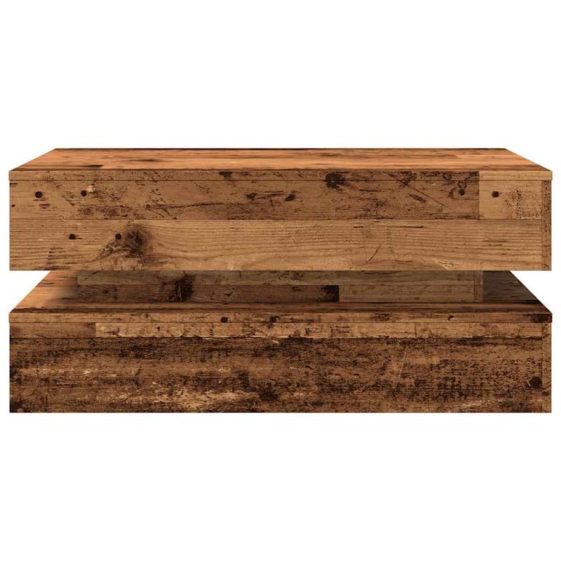 Casa si Gradina - Mobilier - Mese si birouri - Masute de cafea - Masuta de cafea cu lumini LED, lemn vechi, 90x50x40 cm - Infinity.ro