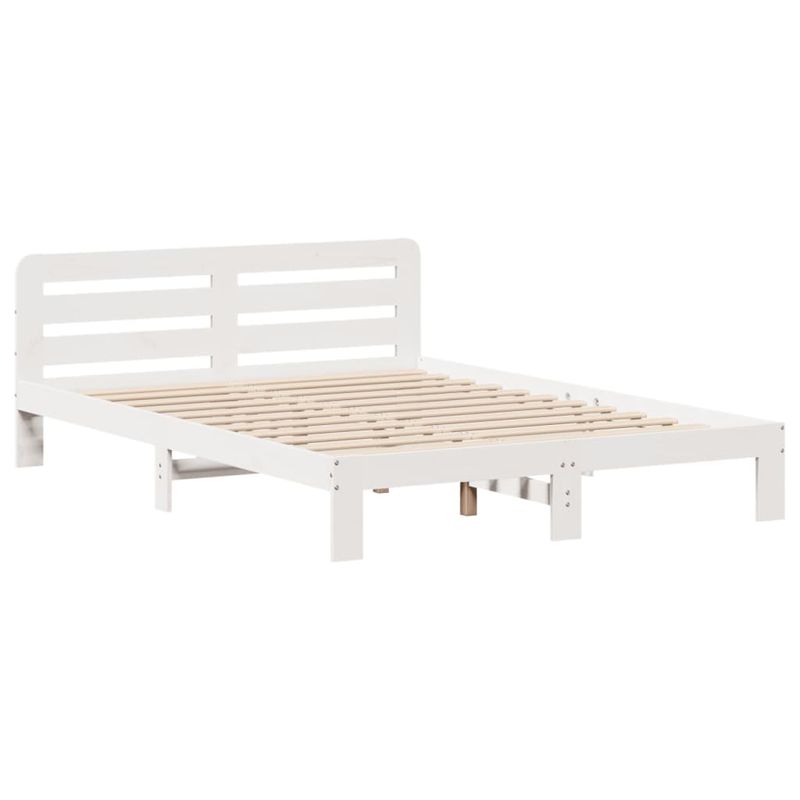 Casa si Gradina - Mobilier - Paturi si accesorii - Paturi - Cadru de pat fara saltea, alb, 150x200 cm, lemn masiv pin - Infinity.ro