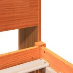 Casa si Gradina - Mobilier - Paturi si accesorii - Paturi - Pat cu biblioteca fara saltea maro ceruit 75x190 cm lemn masiv - Infinity.ro