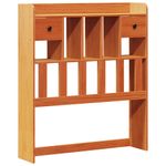 Casa si Gradina - Mobilier - Paturi si accesorii - Paturi - Pat cu biblioteca fara saltea, maro, 100x200 cm, lemn masiv pin - Infinity.ro