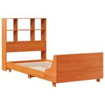 Casa si Gradina - Mobilier - Paturi si accesorii - Paturi - Cadru pat fara saltea, maro ceruit, 100x200 cm, lemn masiv pin - Infinity.ro