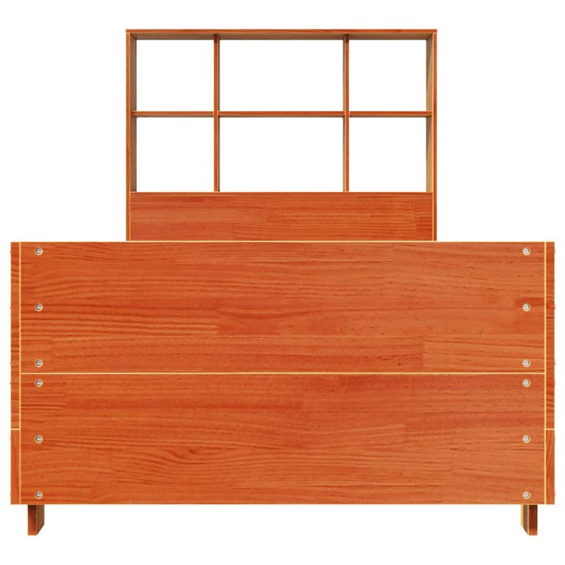 Casa si Gradina - Mobilier - Paturi si accesorii - Paturi - Cadru pat fara saltea, maro ceruit, 100x200 cm, lemn masiv pin - Infinity.ro