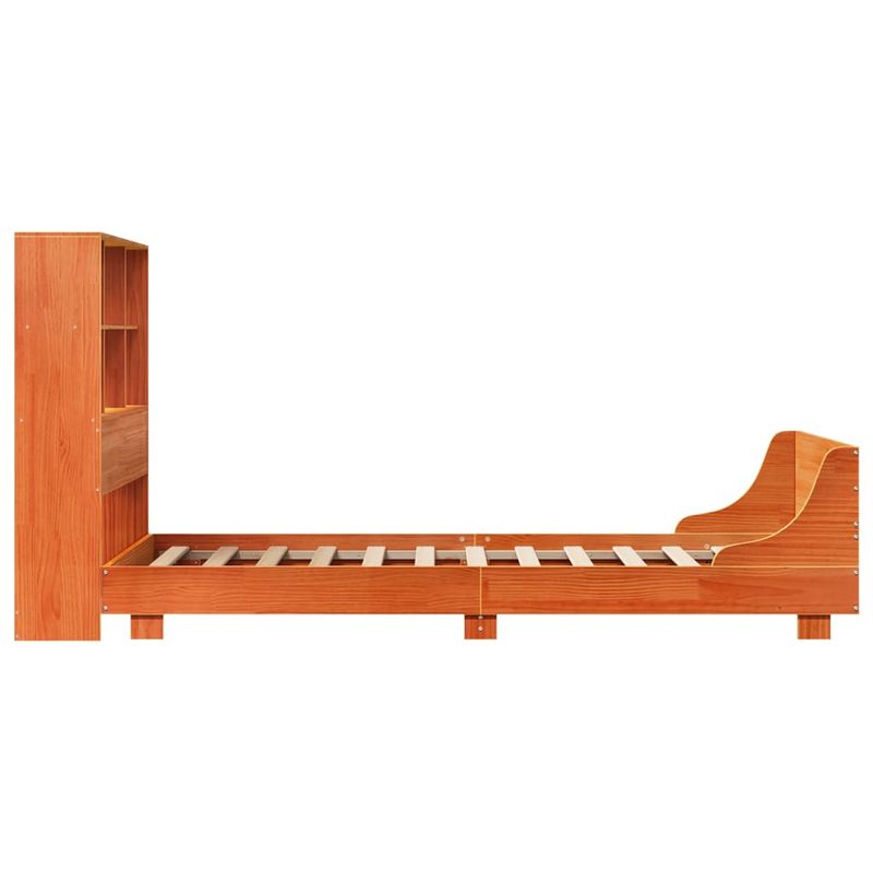 Casa si Gradina - Mobilier - Paturi si accesorii - Paturi - Cadru pat fara saltea, maro ceruit, 100x200 cm, lemn masiv pin - Infinity.ro