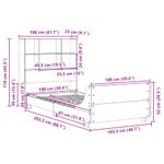 Casa si Gradina - Mobilier - Paturi si accesorii - Paturi - Cadru pat fara saltea, maro ceruit, 100x200 cm, lemn masiv pin - Infinity.ro