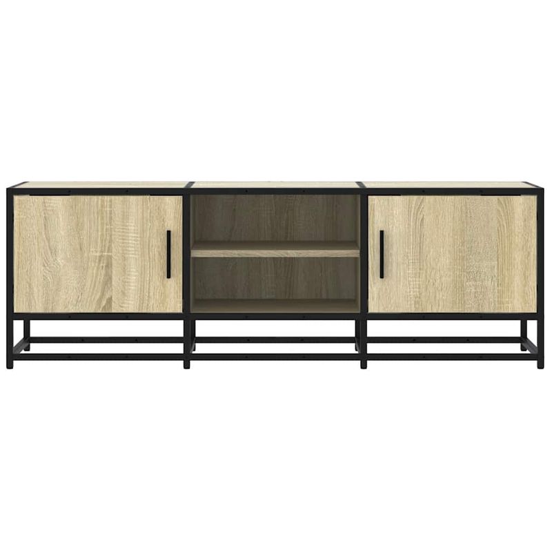 Casa si Gradina - Mobilier - Comode si corpuri - Comode - Dulap TV, stejar sonoma, 120x35x41 cm, lemn prelucrat si metal - Infinity.ro