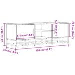 Casa si Gradina - Mobilier - Comode si corpuri - Comode - Dulap TV, stejar sonoma, 120x35x41 cm, lemn prelucrat si metal - Infinity.ro