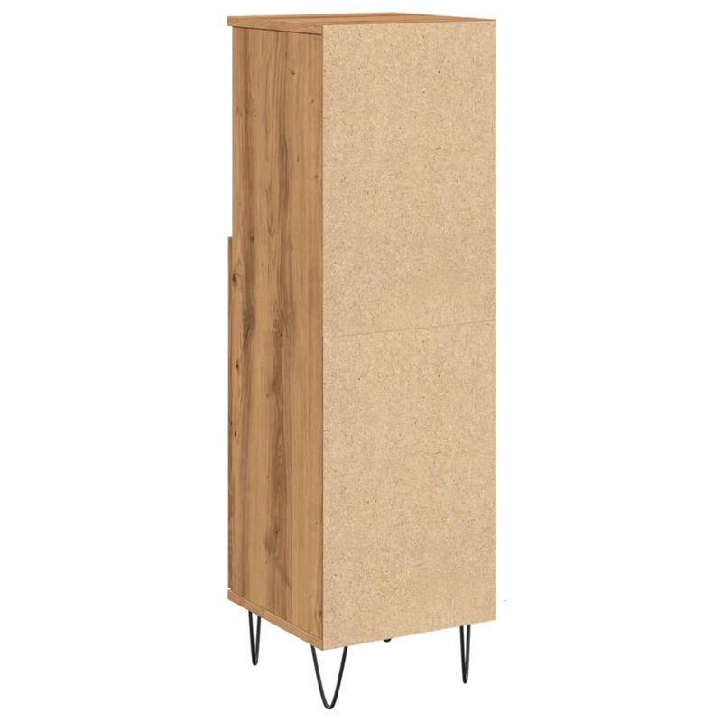 Casa si Gradina - Mobilier - Mobilier baie - Comode baie - Dulap de baie, stejar artizanal, 30x30x100 cm, lemn prelucrat - Infinity.ro