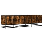 Casa si Gradina - Mobilier - Comode si corpuri - Comode - Dulap TV stejar fumuriu, 150x35x41 cm lemn prelucrat si metal - Infinity.ro