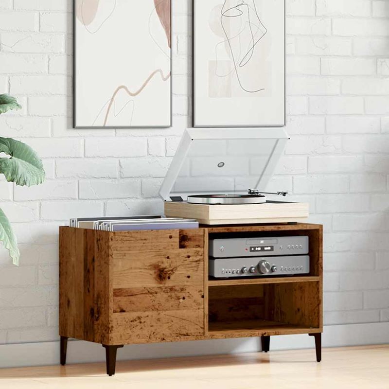 Casa si Gradina - Mobilier - Dulapuri si sifoniere - Dulapuri - Dulap pentru discuri, lemn vechi, 84,5x38x48 cm, lemn prelucrat - Infinity.ro