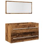 Casa si Gradina - Mobilier - Seturi de mobilier - Seturi baie - Set mobilier de baie, 2 piese, lemn vechi, lemn prelucrat - Infinity.ro