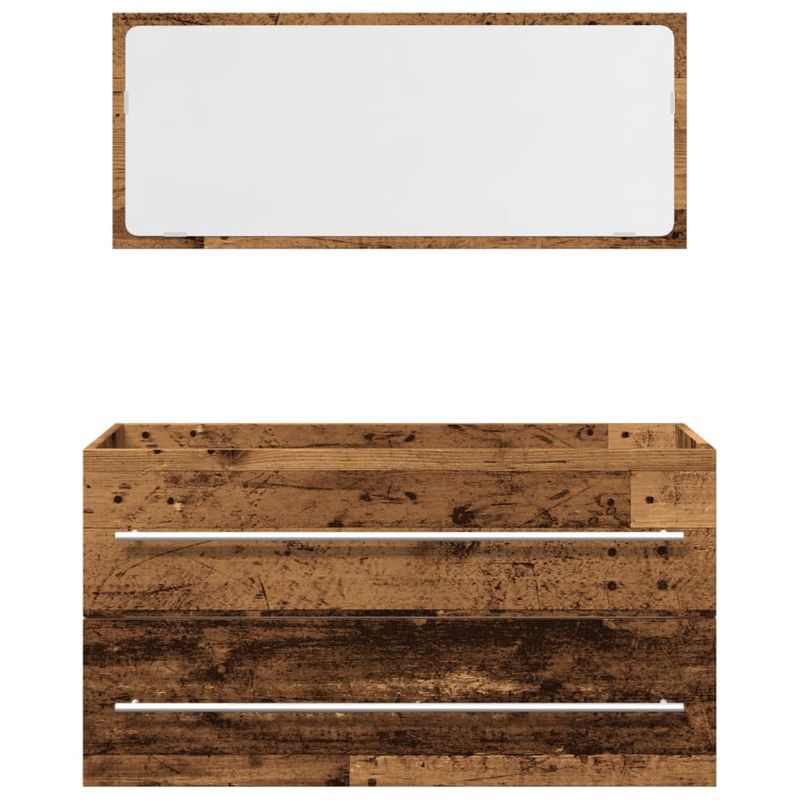 Casa si Gradina - Mobilier - Seturi de mobilier - Seturi baie - Set mobilier de baie, 2 piese, lemn vechi, lemn prelucrat - Infinity.ro