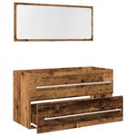 Casa si Gradina - Mobilier - Seturi de mobilier - Seturi baie - Set mobilier de baie, 2 piese, lemn vechi, lemn prelucrat - Infinity.ro