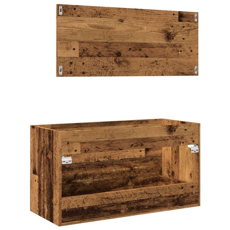 Casa si Gradina - Mobilier - Seturi de mobilier - Seturi baie - Set mobilier de baie, 2 piese, lemn vechi, lemn prelucrat - Infinity.ro