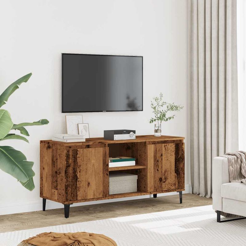 Casa si Gradina - Mobilier - Comode si corpuri - Comode - Dulap TV, lemn vechi, 102x35x50 cm, lemn prelucrat - Infinity.ro