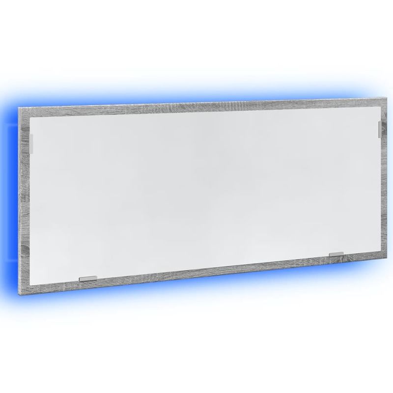 Casa si Gradina - Mobilier - Mobilier baie - Oglinzi baie - Oglinda de baie LED sonoma gri, 100x8,5x37 cm lemn prelucrat - Infinity.ro