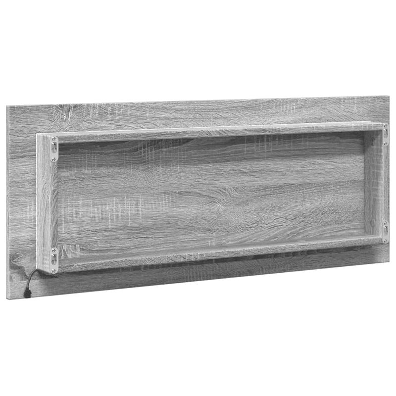 Casa si Gradina - Mobilier - Mobilier baie - Oglinzi baie - Oglinda de baie LED sonoma gri, 100x8,5x37 cm lemn prelucrat - Infinity.ro