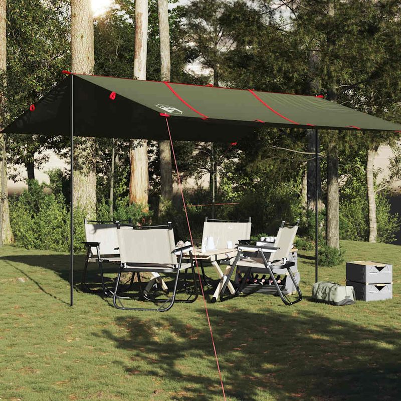 Sport si Outdoor - Camping - Copertine si adaposturi - Prelata de camping, verde masliniu, 451x420 cm, impermeabila - Infinity.ro
